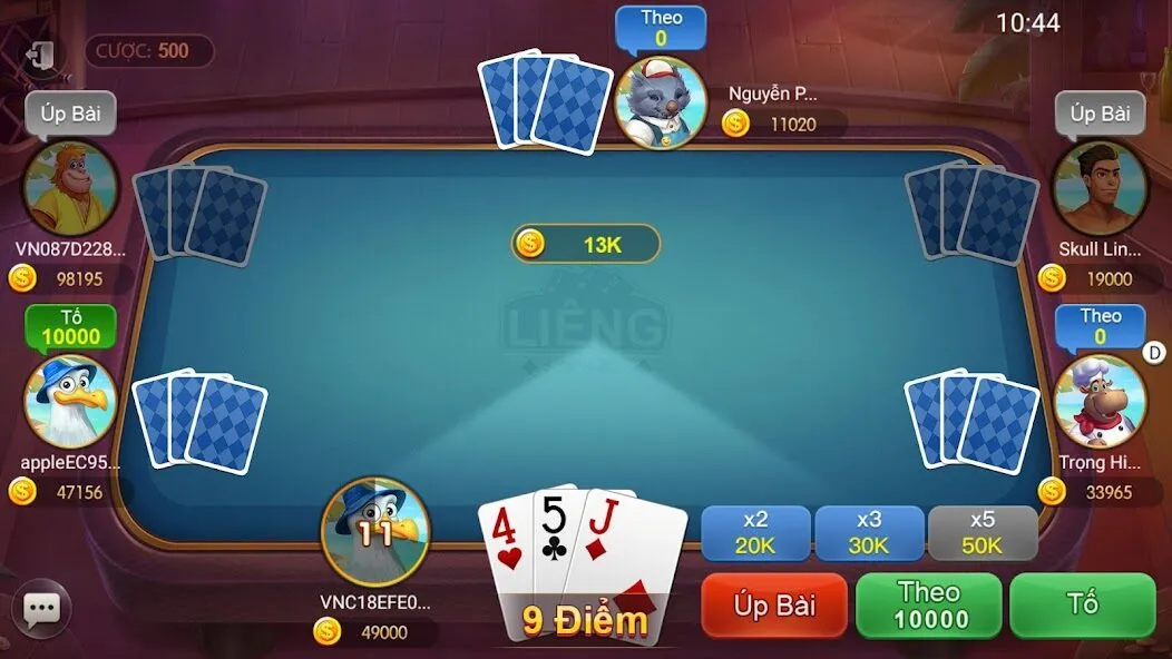 Liêng là game bài được yêu thích tại Tin88